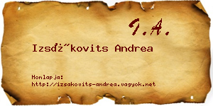 Izsákovits Andrea névjegykártya